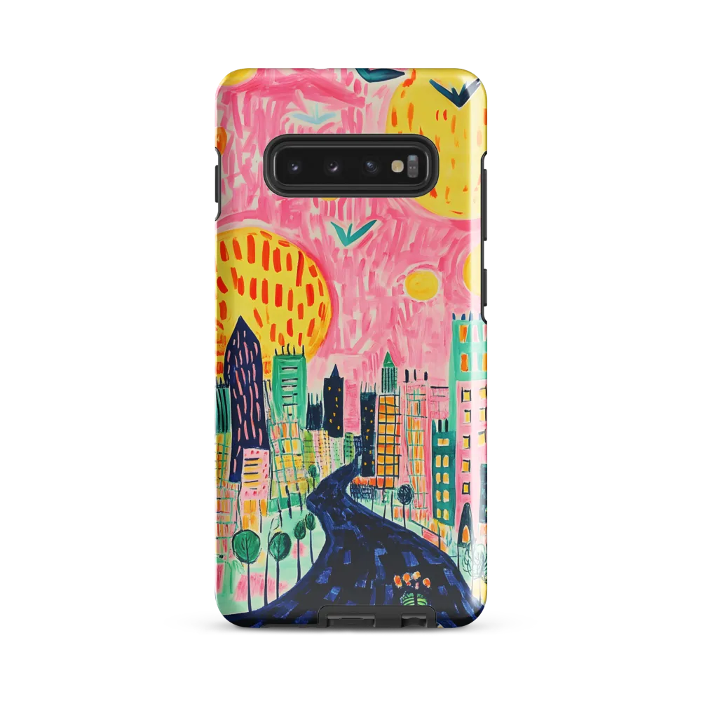 Whimsical Cityscape | Phone Case |  S10 Plus | Tough Case | Glossy