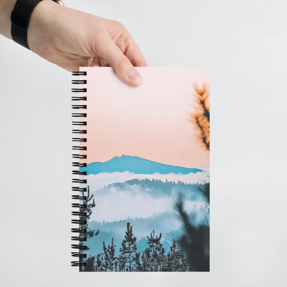 Tranquil Dawn Over Mountains | Spiral Notebook