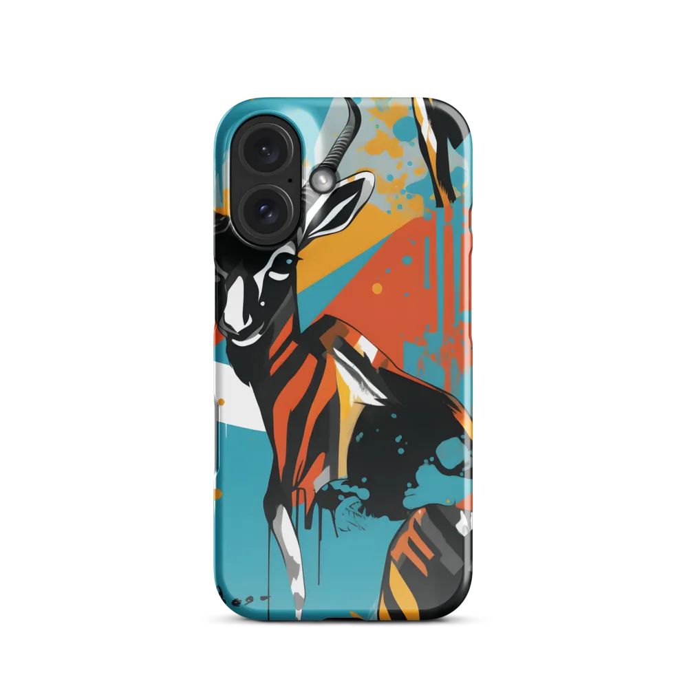 Dynamic Antelope in Vivid Abstract | Phone Case |  16 | Snap Case | Glossy