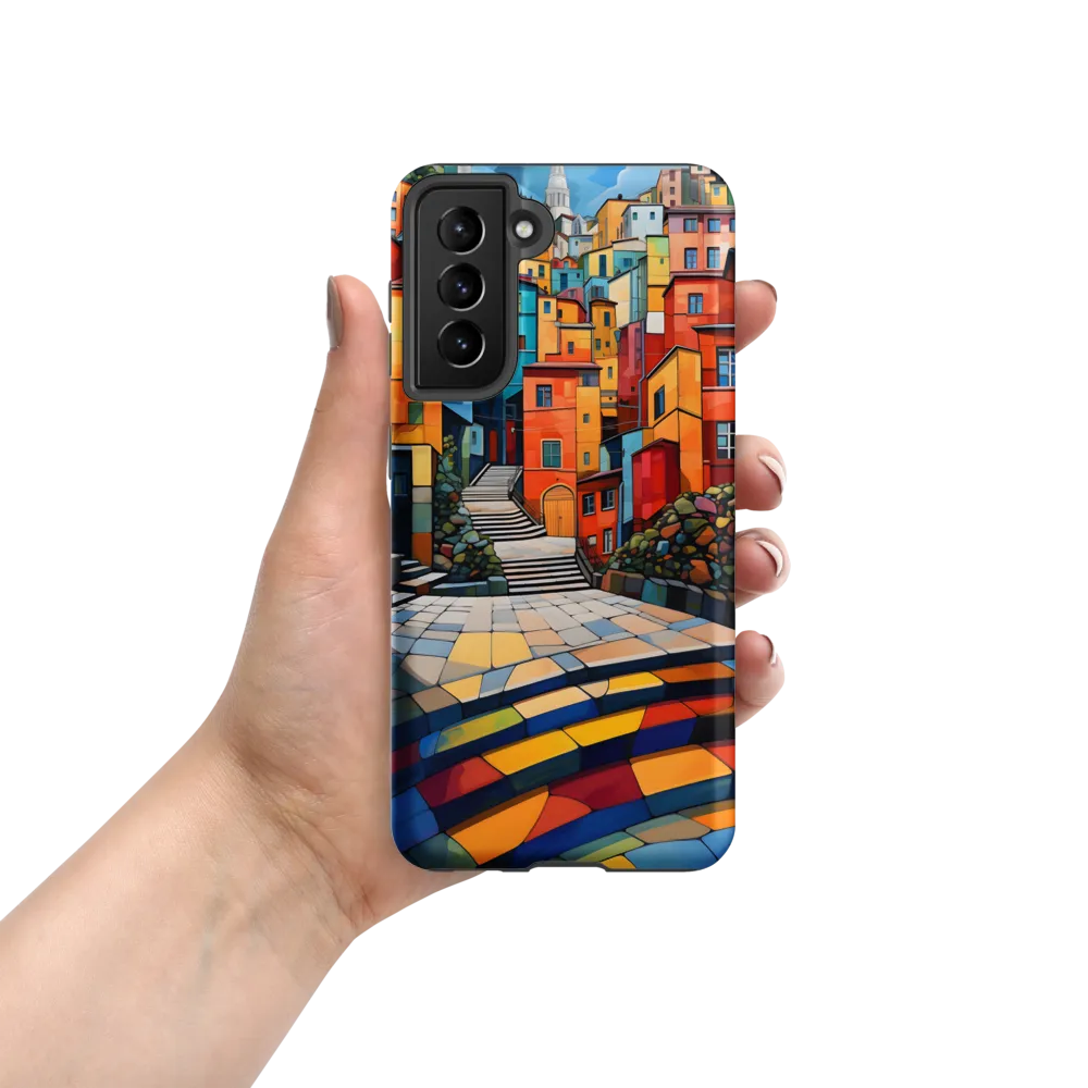 Vibrant Village: A Cubist Journey
