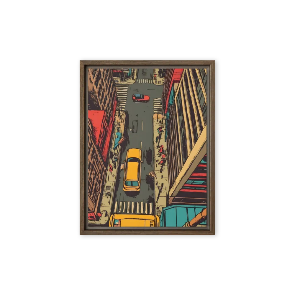 Urban Symphony | Canvas with Brown Frame | 9″×12″
