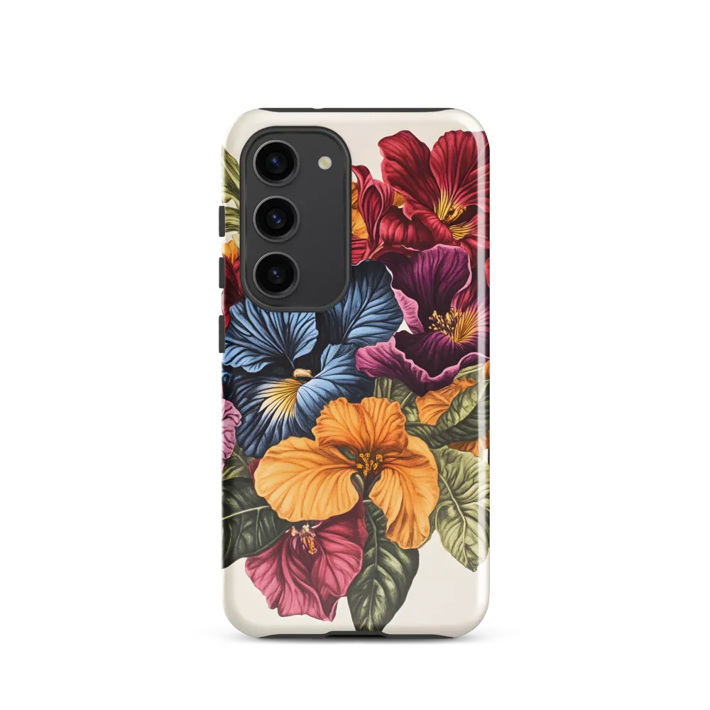 Floral Symphony in Color | Phone Case |  S23 | Tough Case | Glossy
