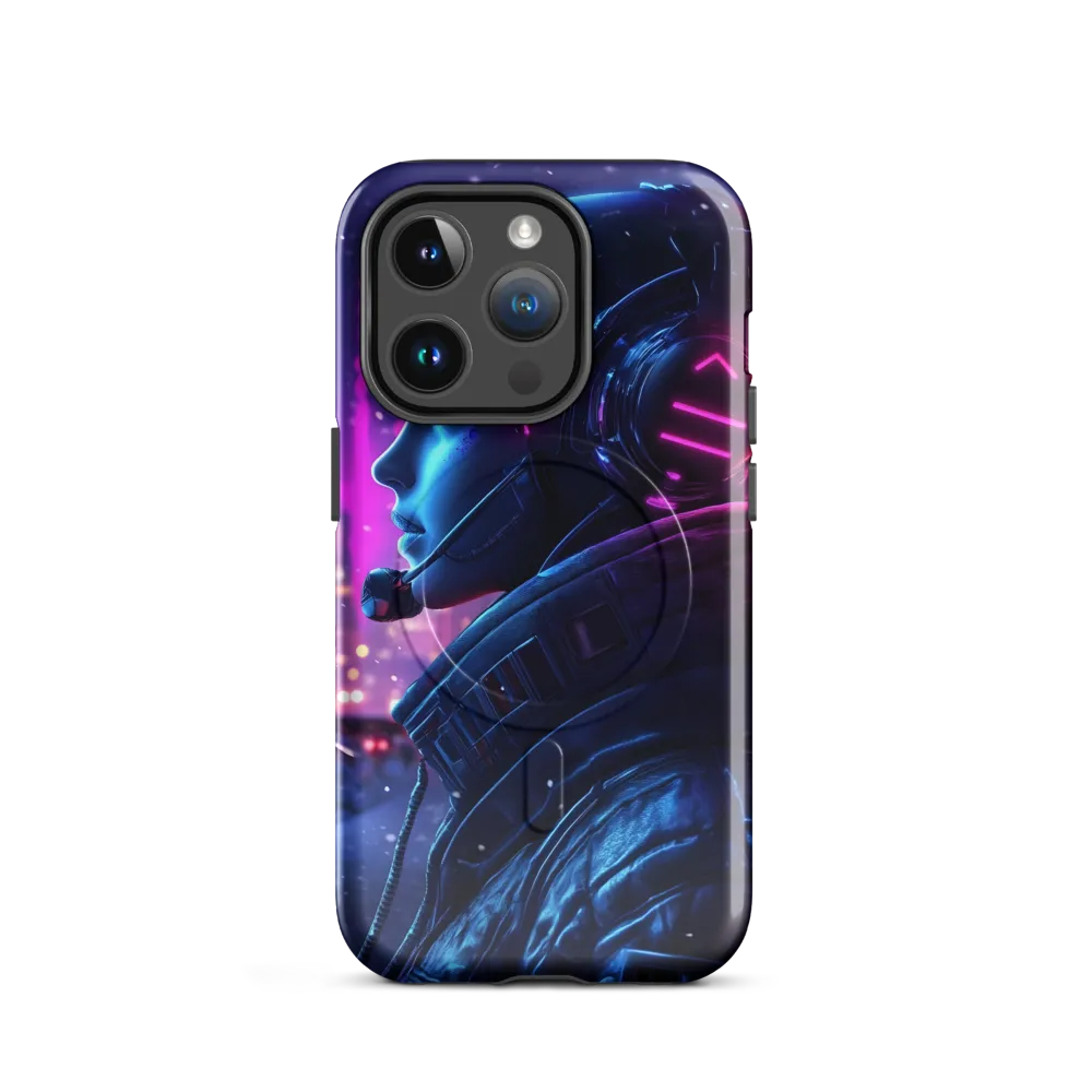 Dystopian Elegance: Cyberpunk Figure in Neon