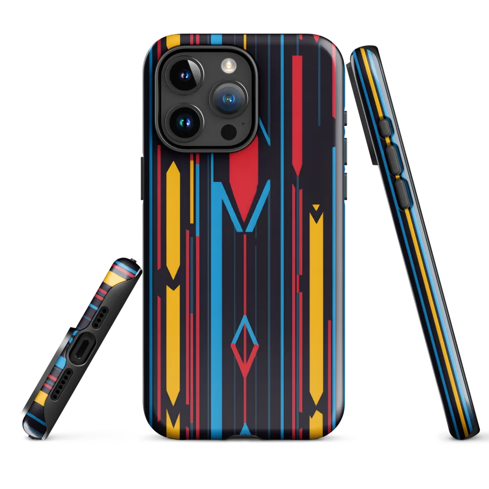 Dynamic Geometric Harmony | Phone Case |  15 Pro Max | Tough Case | Glossy