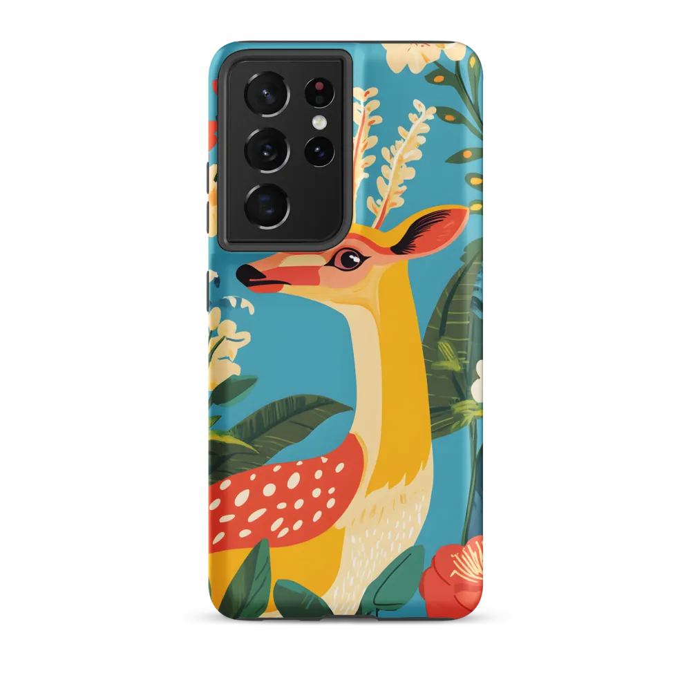 Serene Majesty: A Vibrant Deer Amidst Flora