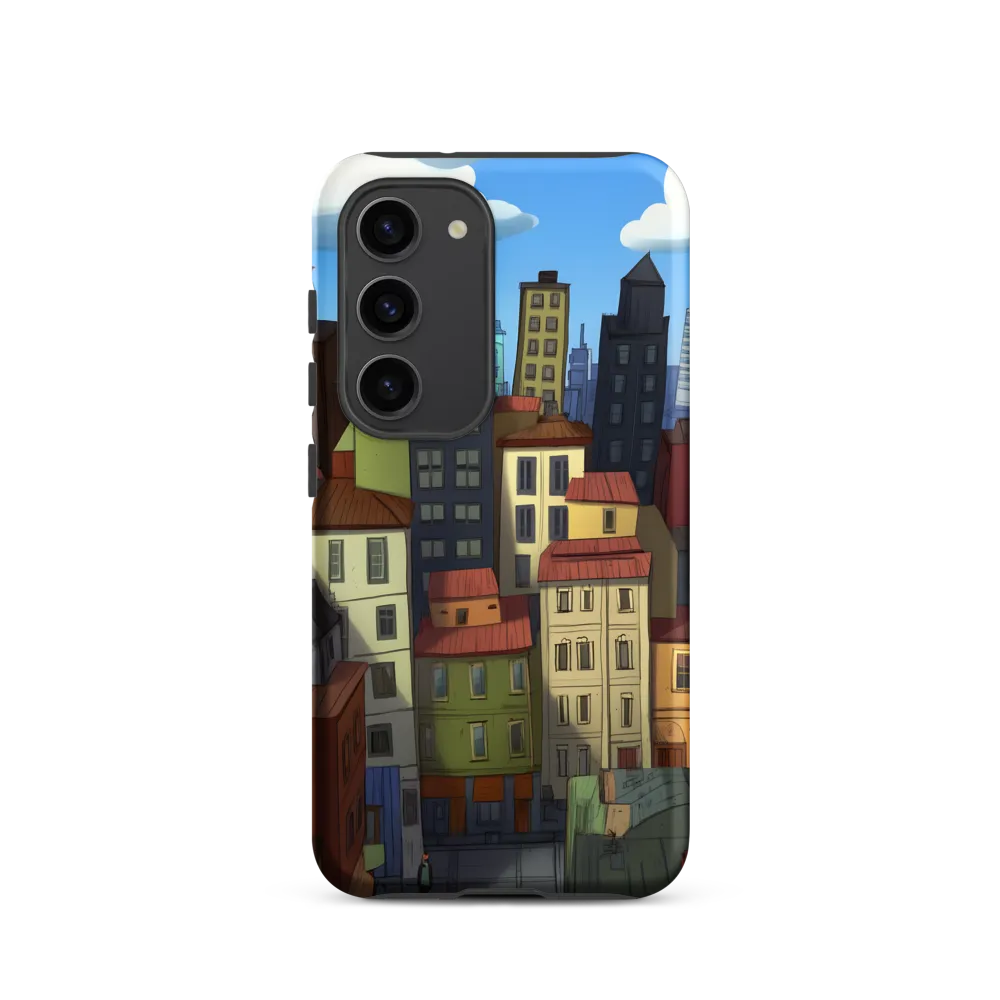 Urban Symphony: A Colorful Cityscape | Phone Case |  S23 | Tough Case | Matte