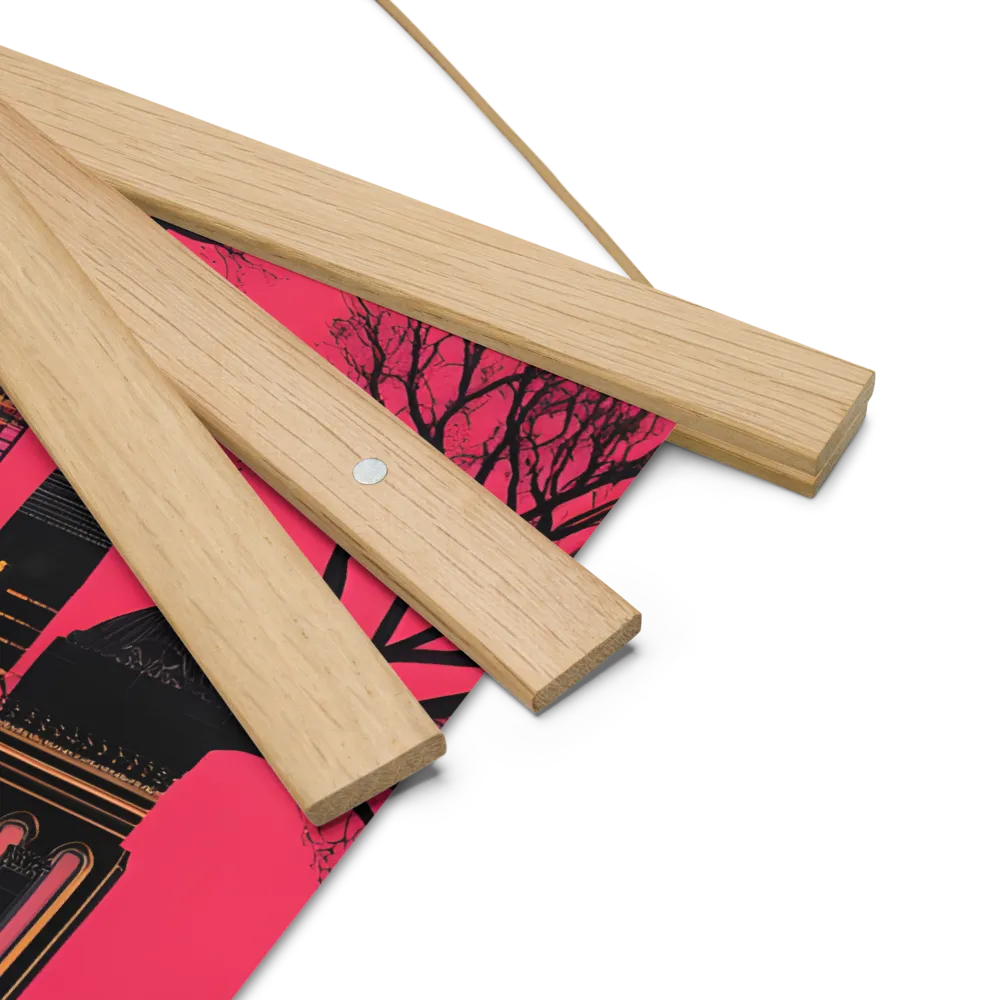 Urban Reverie | Poster With Oak Wood Hanger | 14″×14″