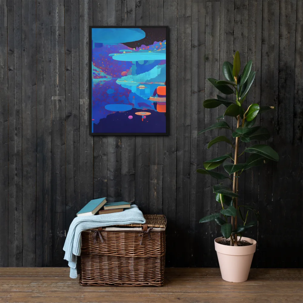 Reflections of Serenity | Canvas with Black Frame | 20″×28″
