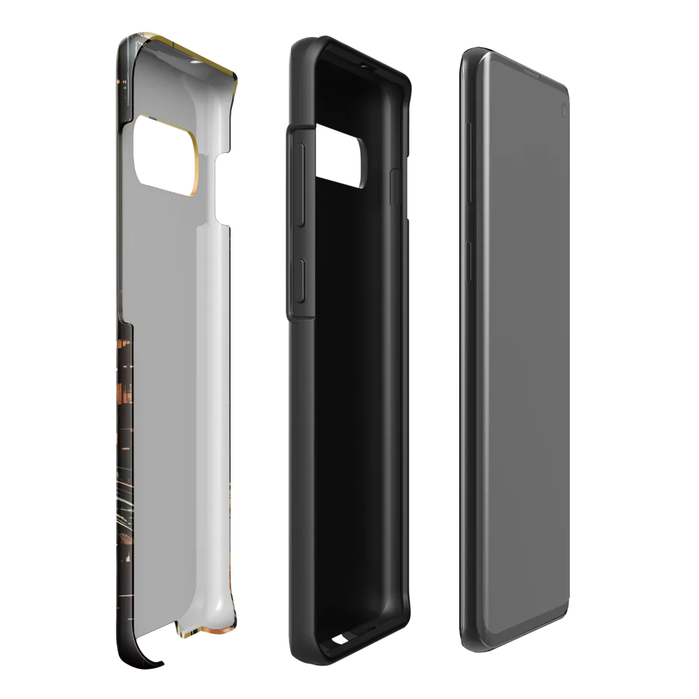 Metro Nexus: A Futuristic Cityscape | Phone Case |  S10 Plus | Tough Case | Glossy