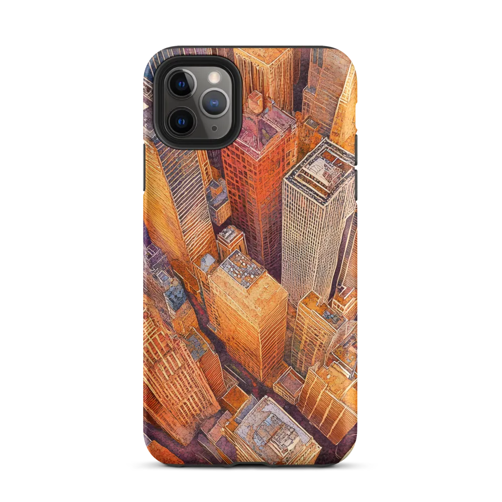 Urban Symphony in Orange and Purple