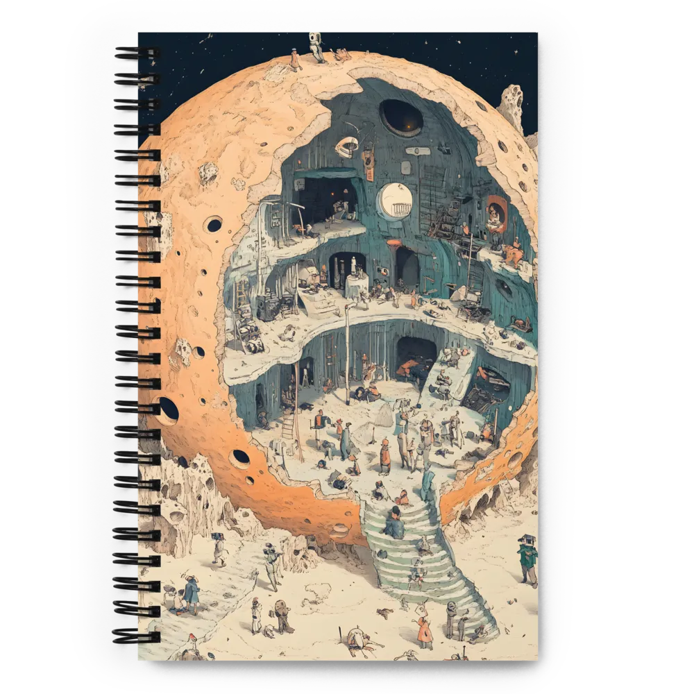 The Hollow Sphere: A Surreal Haven | Spiral Notebook