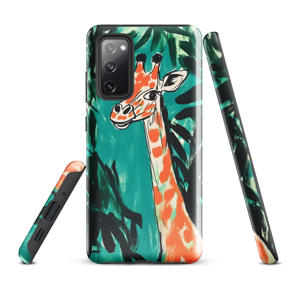 Curious Giraffe in Lush Greenery | Phone Case |  S20 FE | Tough Case | Glossy