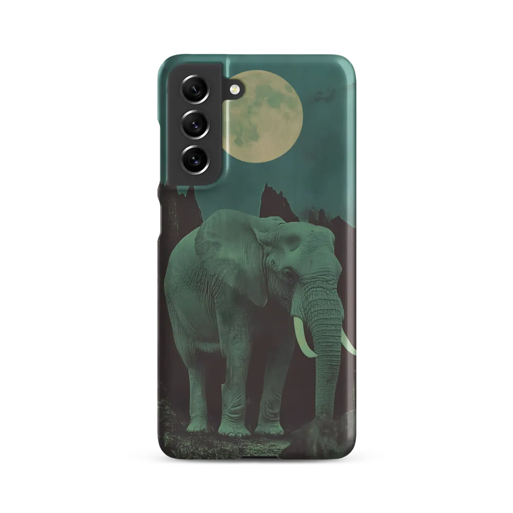 Ethereal Presence: Elephant Under a Full Moon