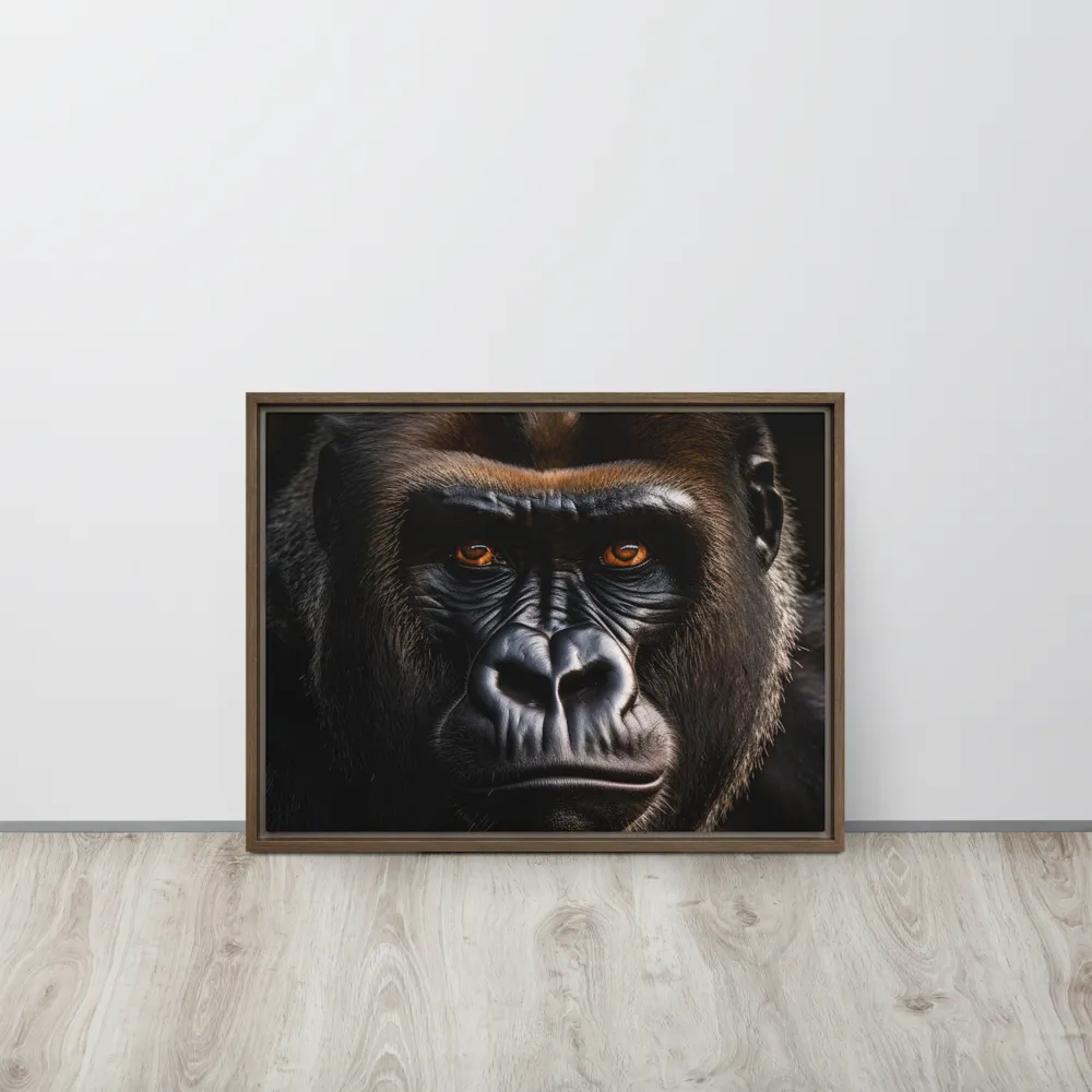 Majestic Gaze | Canvas with Brown Frame | 18″×24″