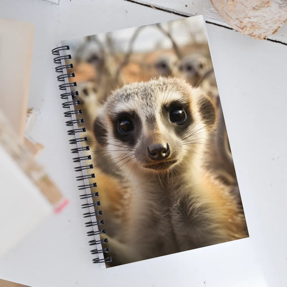 Curious Meerkats in Community | Spiral Notebook