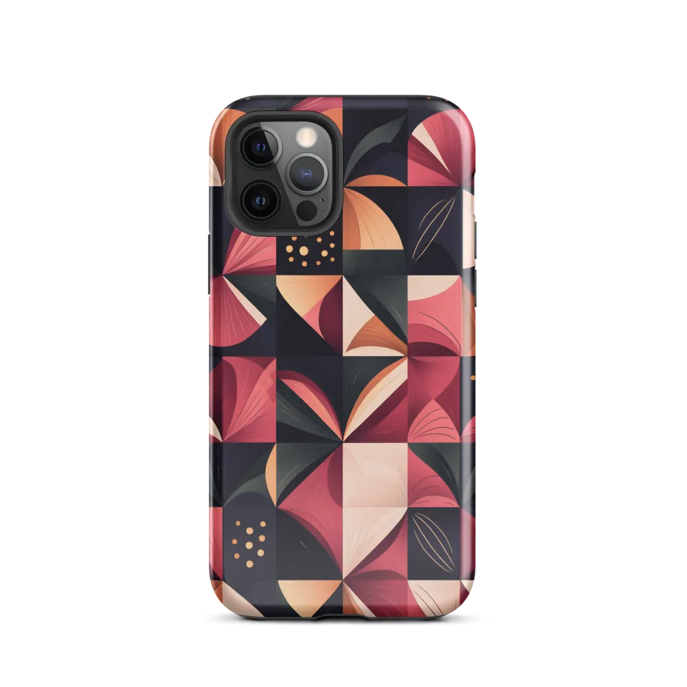 Floral Harmony in Geometry | Phone Case |  12 Pro | Tough Case | Glossy