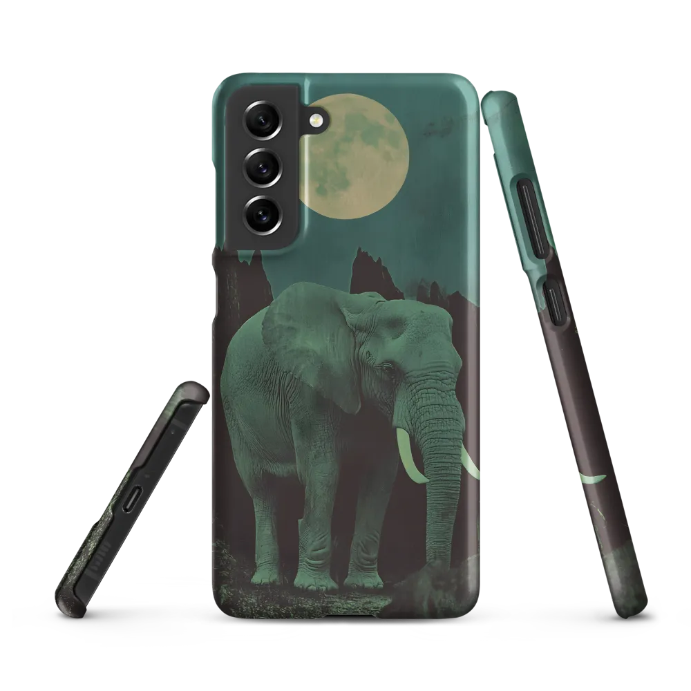 Ethereal Presence: Elephant Under a Full Moon