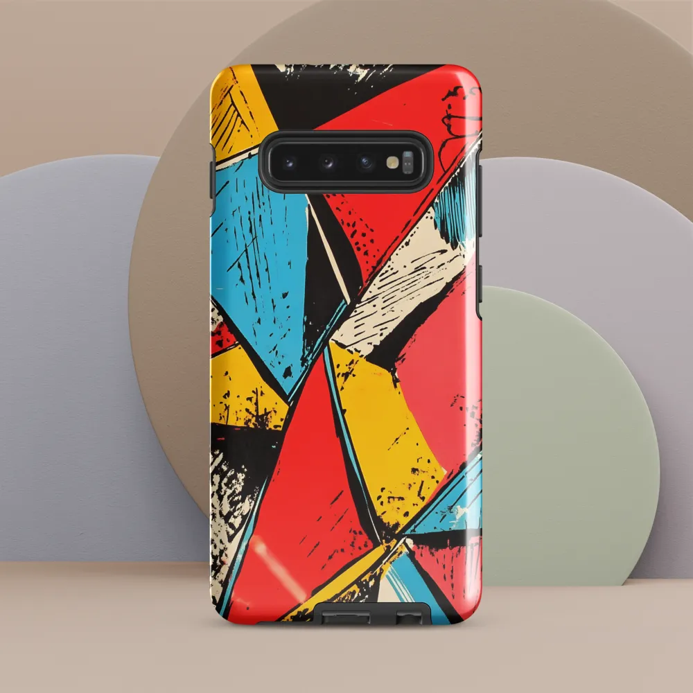 Dancing Triangles in Technicolor | Phone Case |  S10 Plus | Tough Case | Glossy