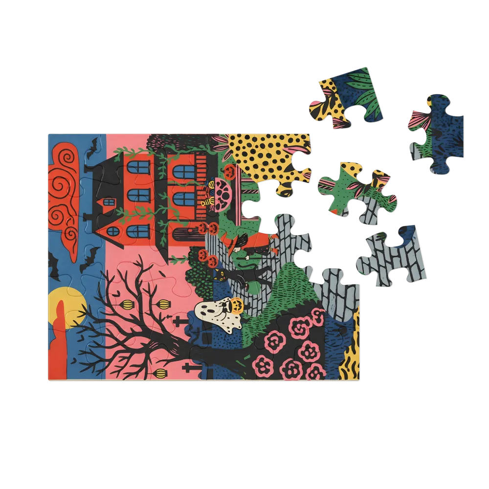 Trick-or-Treat Procession 
 Jigsaw Puzzle in Tin Box