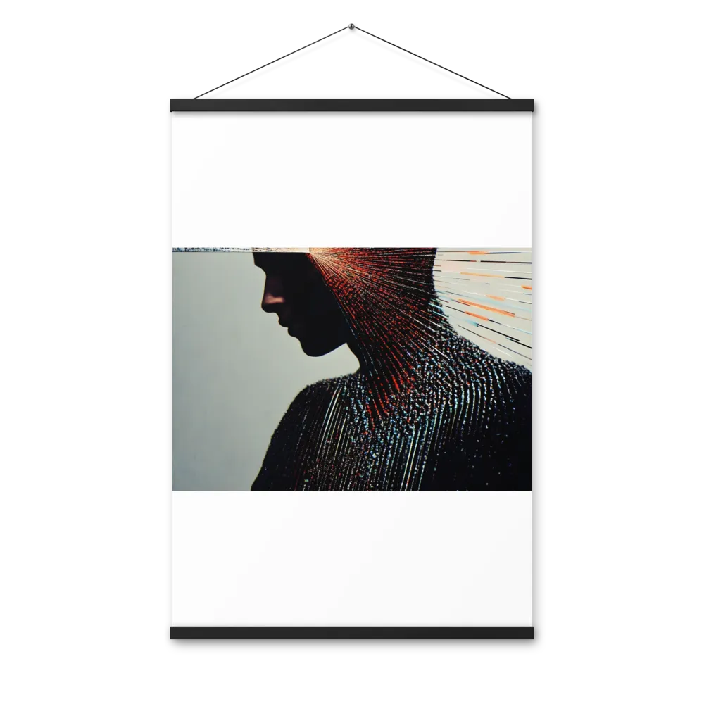 Radiant Reflection: An Abstract Journey of Thought | Poster With Black Wood Hanger | 24″×36″