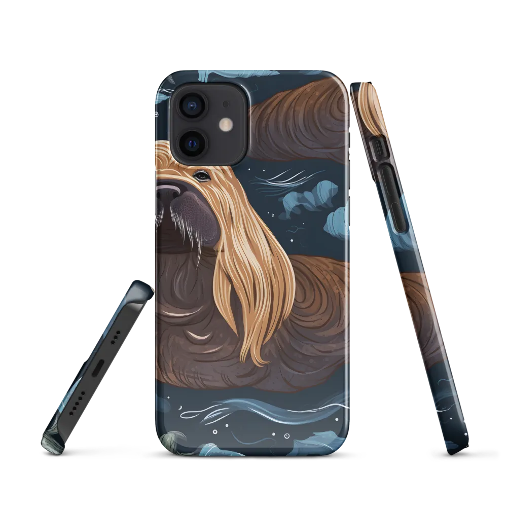 Whimsical Walruses in Deep Blue
