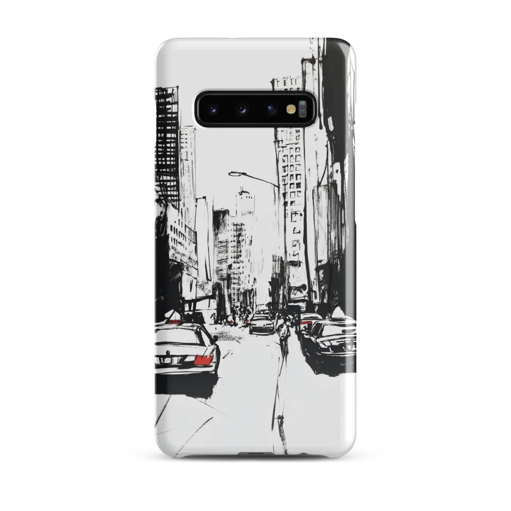 Urban Pulse: A Monochromatic Journey | Phone Case |  S10 Plus | Snap Case | Glossy