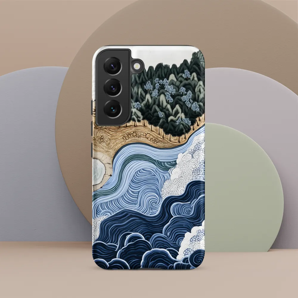 Oceanic Harmony: A Tranquil Landscape | Phone Case |  S22 | Tough Case | Matte
