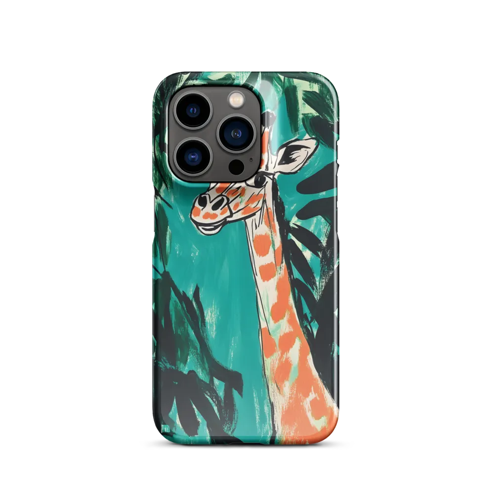 Curious Giraffe in Lush Greenery | Phone Case |  14 Pro | Snap Case | Glossy
