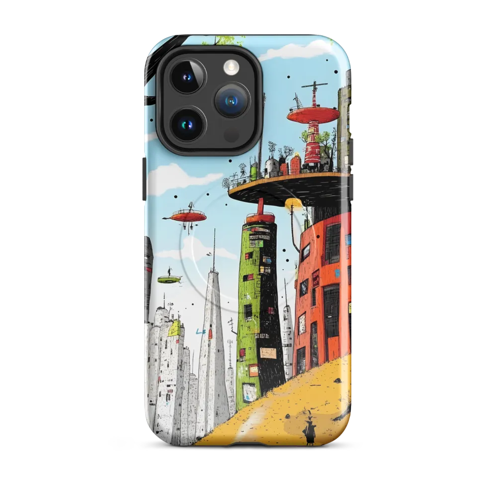 Futuristic Urban Dreamscape | Phone Case |  14 Pro Max | MagSafe® Tough Case | Glossy
