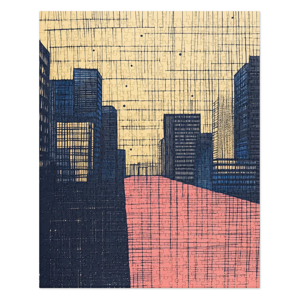 Urban Echoes: A Minimalist Cityscape | Jigsaw Puzzle | 520 pieces