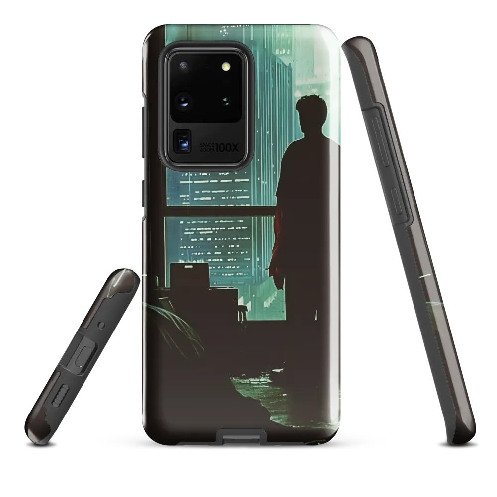 Silent Contemplation in a Futuristic Dystopia | Phone Case |  S20 Ultra | Tough Case | Glossy