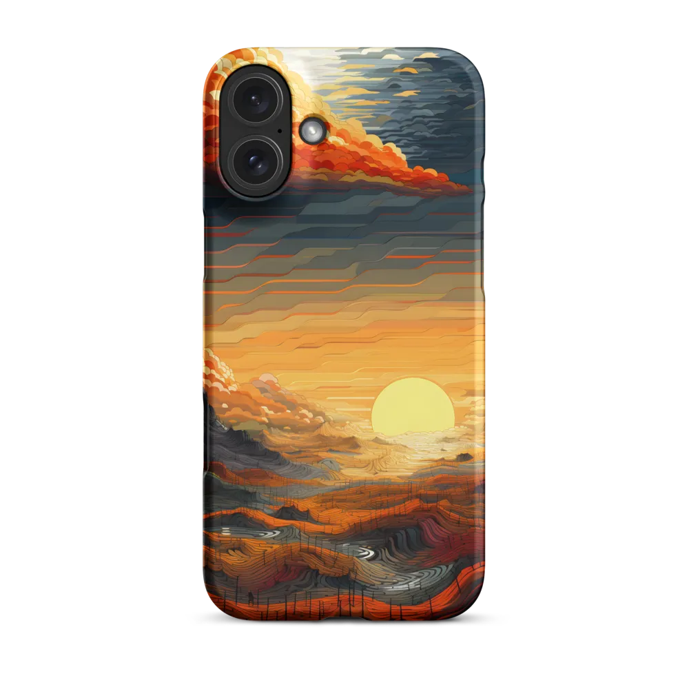 Ethereal Sunset: A Serene Landscape in Flowing Forms