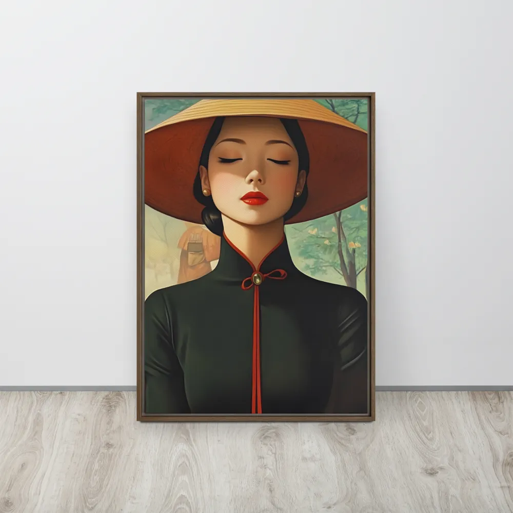 Elegance in Tranquility | Canvas with Brown Frame | 20″×28″
