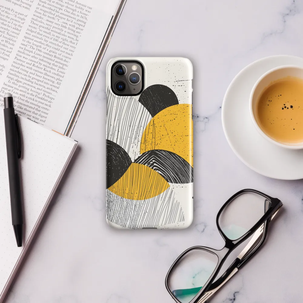 Dynamic Harmony in Black and Yellow | Phone Case |  11 Pro Max | Snap Case | Glossy