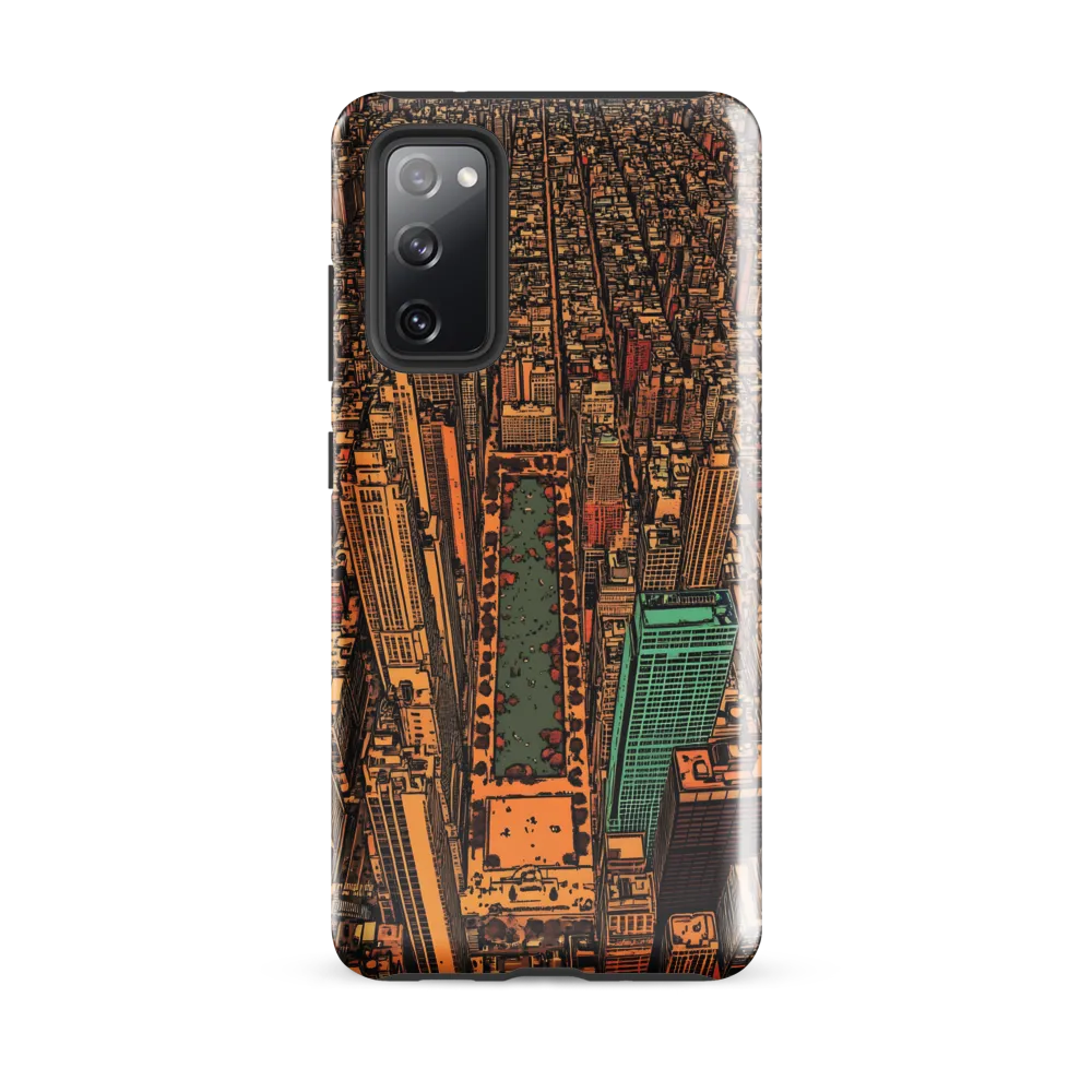 Urban Oasis: Aerial View of City Life