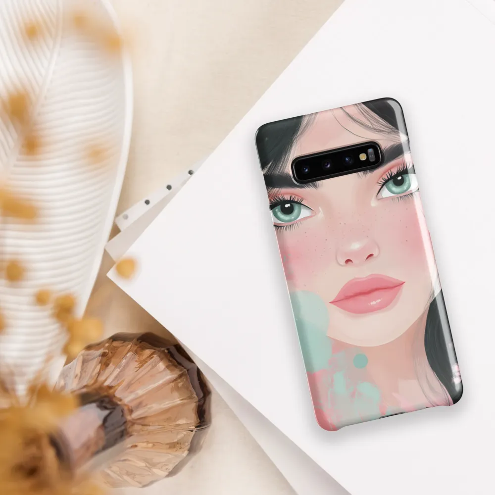 Dreamy Serenity: Portrait of a Young Woman | Phone Case |  S10 Plus | Snap Case | Glossy