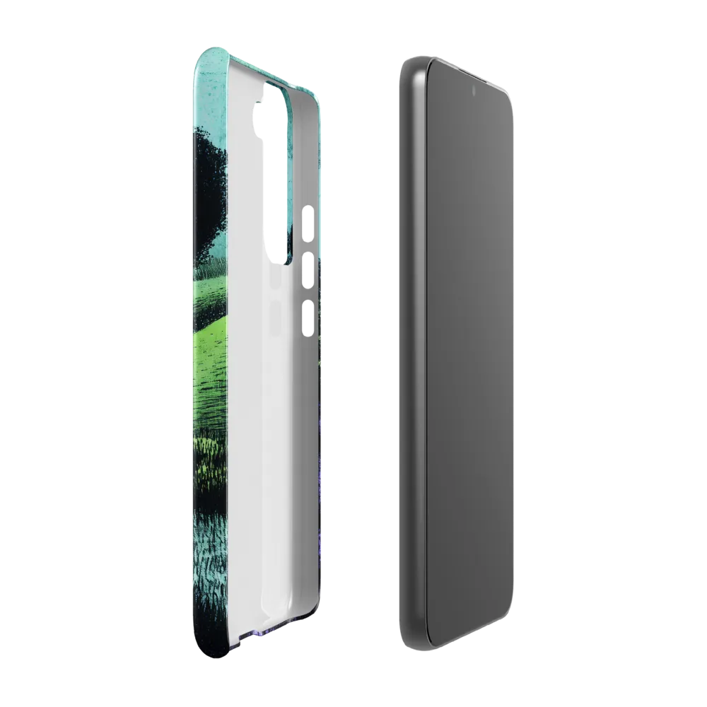 Winding Serenity: A Modern Landscape | Phone Case |  S22 Plus | Snap Case | Glossy