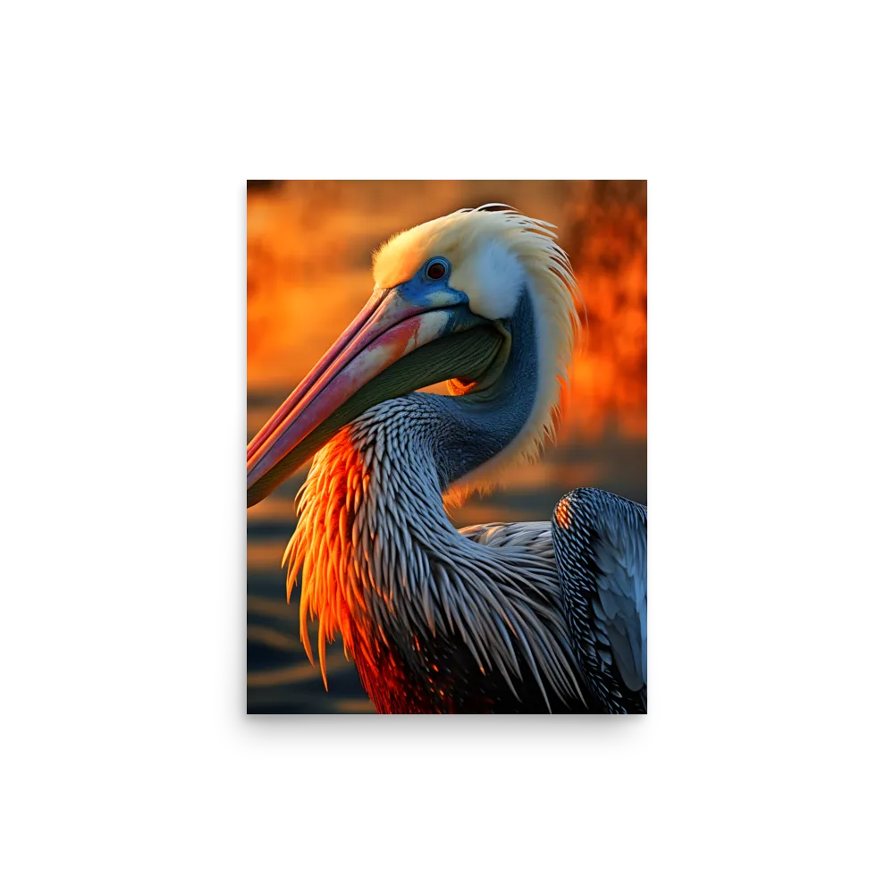 Elegance of the Pelican at Sunset