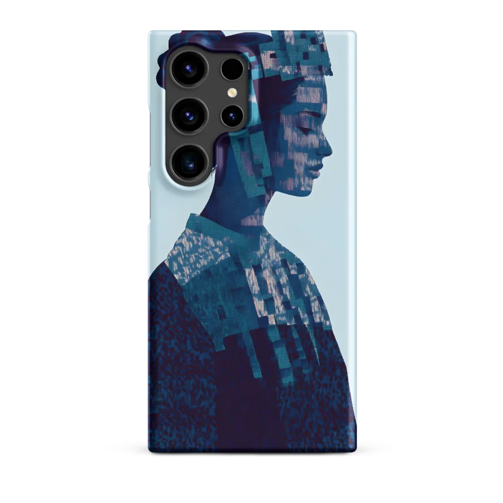 Digital Portrait in Abstract Blue