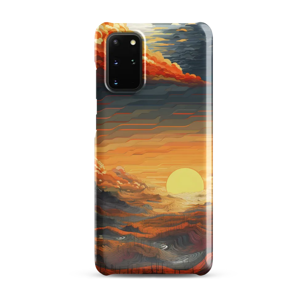 Ethereal Sunset: A Serene Landscape in Flowing Forms