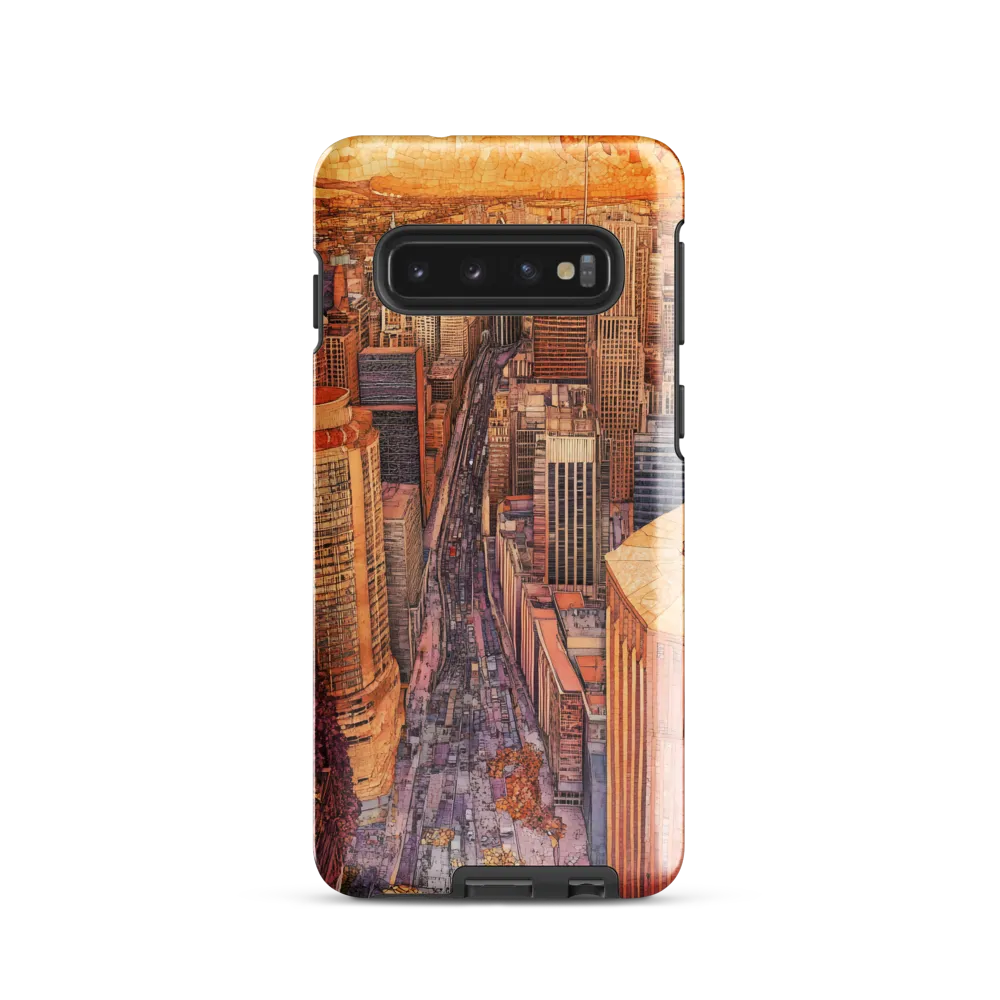 Mosaic Cityscape at Dusk
