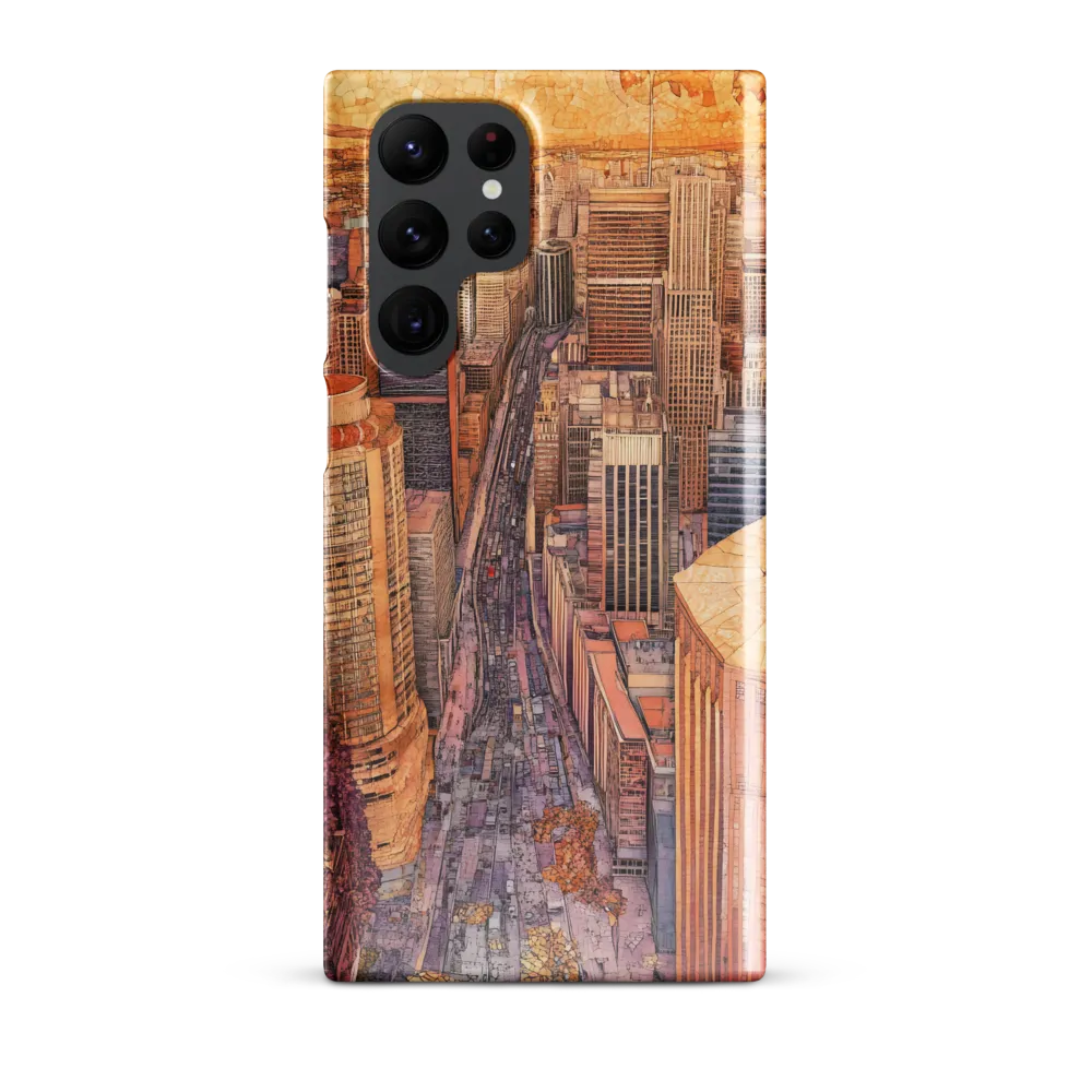 Mosaic Cityscape at Dusk