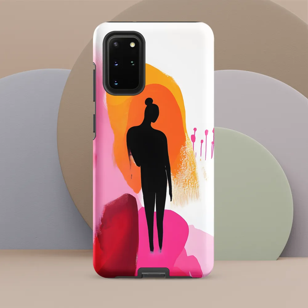 Silhouette in Colorful Abstraction