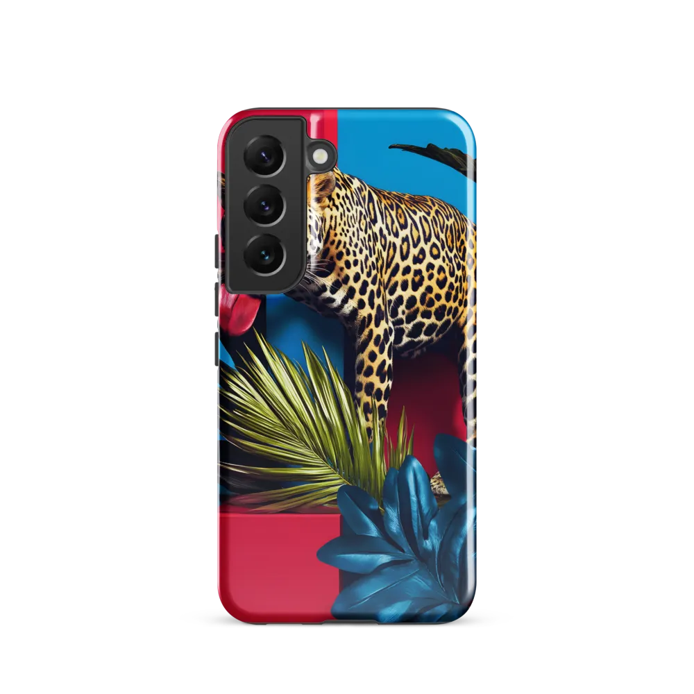 Playful Leopard in Vibrant Paradise