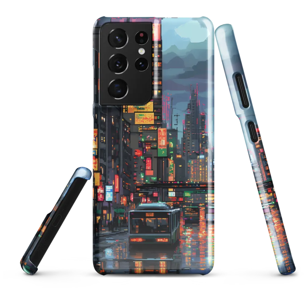 Neon Dreams: A Pixelated Urban Night
