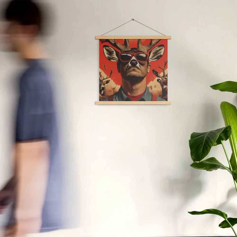 The Hunter's Spirit | Poster With Oak Wood Hanger | 18″×18″
