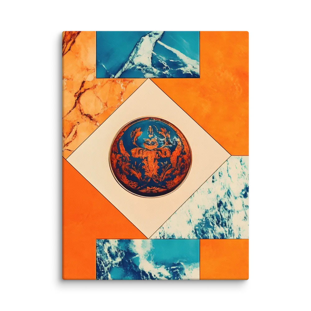 Harmonious Encounters: Abstract Geometry | Canvas | 12″×16″