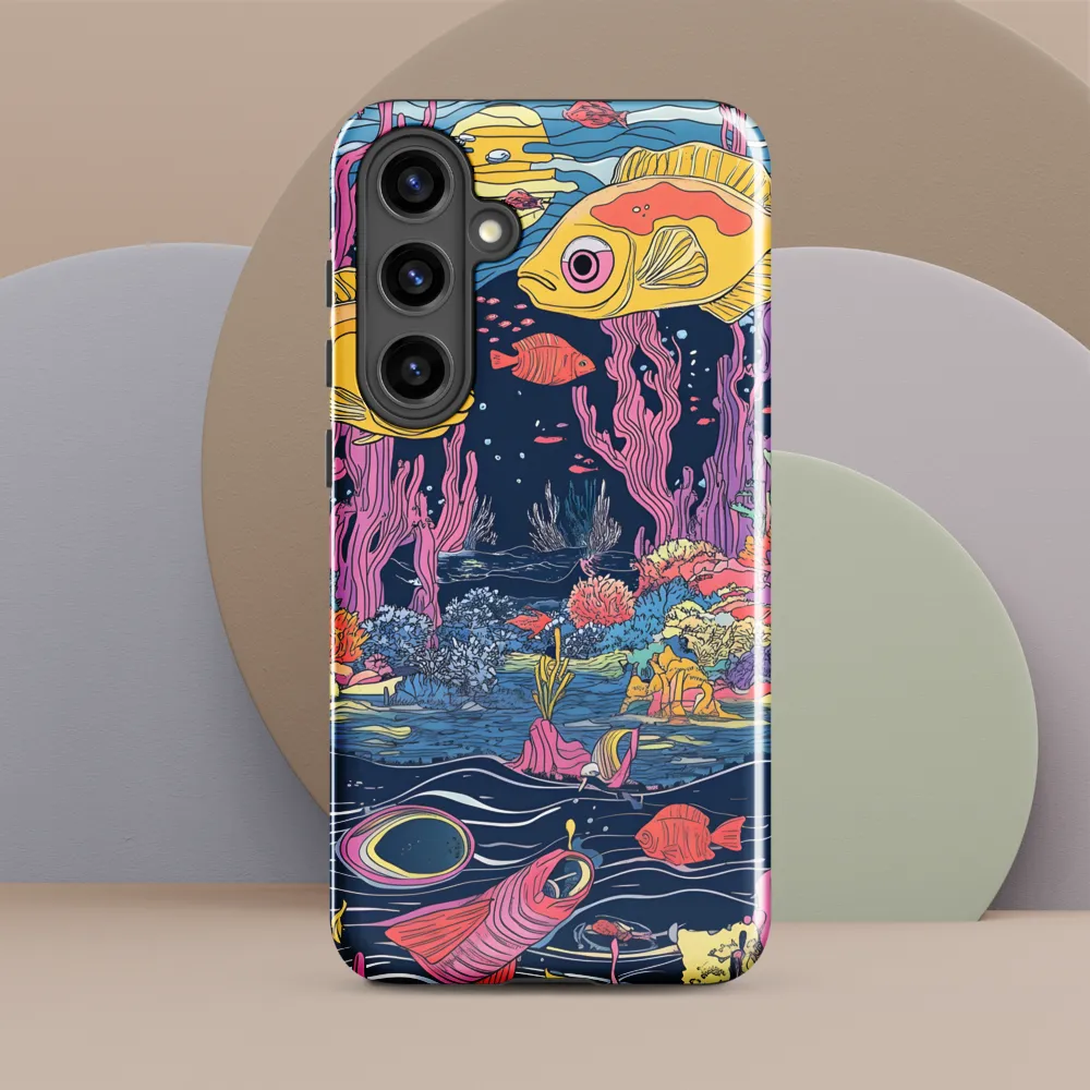Underwater Dreamscape: A Playful Encounter | Phone Case |  S24 Plus | Tough Case | Glossy