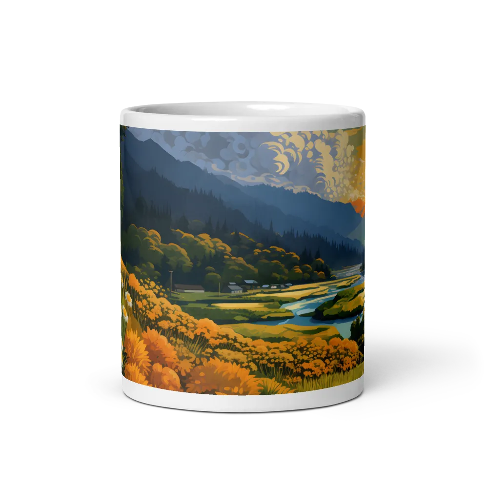 Tranquil Valley at Dusk | Mugs | Multiple Sizes & Colors