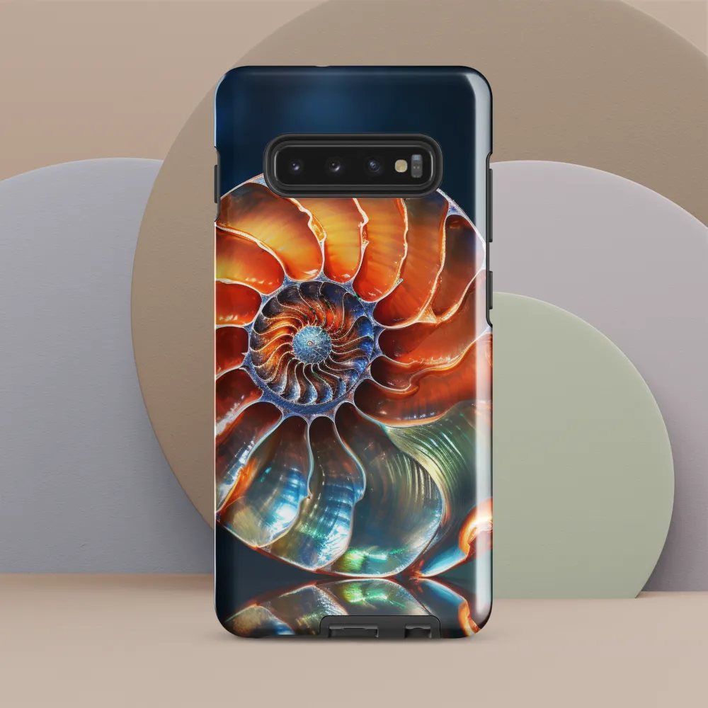 Elegance of the Nautilus Shell | Phone Case |  S10 Plus | Tough Case | Glossy